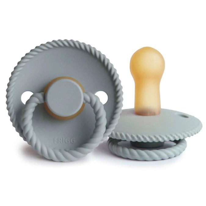 FRIGG | Rope Pacifier - French Grey, Size 2