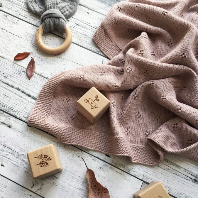Over the Dandelions | Marley Organic Blanket, Dusk - Image 2