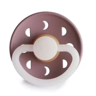 FRIGG | Moon Phase Night Pacifier - Twilight Mauve, Size 2