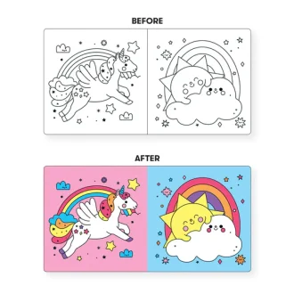 Mudpuppy | Colour Magic Bath Book, Unicorn Dreams