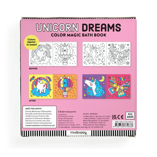 Mudpuppy | Colour Magic Bath Book, Unicorn Dreams - Image 6
