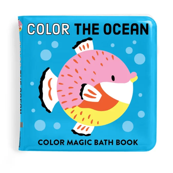 Mudpuppy | Colour Magic Bath Book, Colour the Ocean