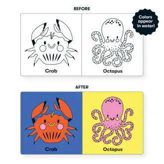 Mudpuppy | Colour Magic Bath Book, Colour the Ocean