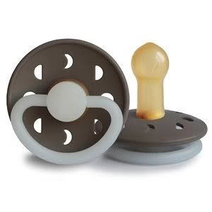 FRIGG | Moon Phase Night Pacifier - Portobello, Size 2