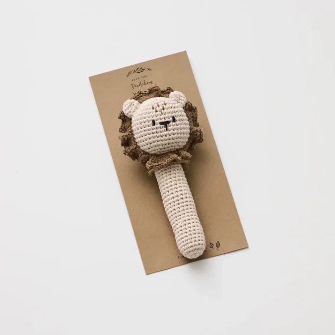 Over the Dandelions | Crochet Lion Rattle