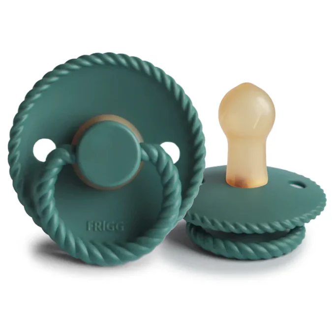 FRIGG | Rope Pacifier - Vintage Green, Size 1