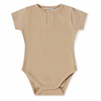Snuggle Hunny Kids | Short Sleeve Bodysuit, Pebble