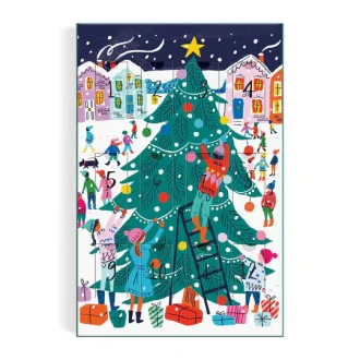 Galison | Merry & Bright 12 Days of Christmas Advent Puzzle Calendar