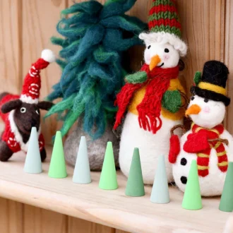 Tara Treasures | Felt Christmas Decoration, Snowman with Tophat