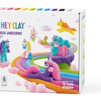 HEY CLAY | Rainbow Unicorns Set, 6 Characters