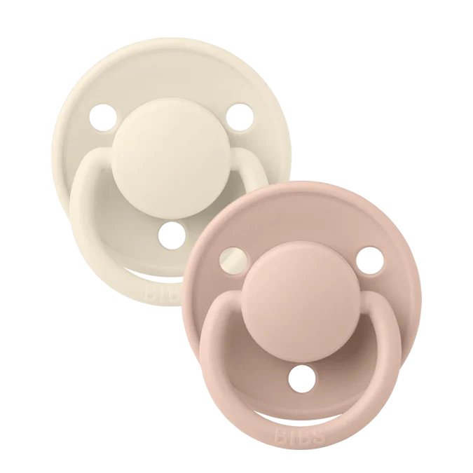 BIBS | De Lux Pacifier (Duo Pack) - Ivory/Blush, One Size