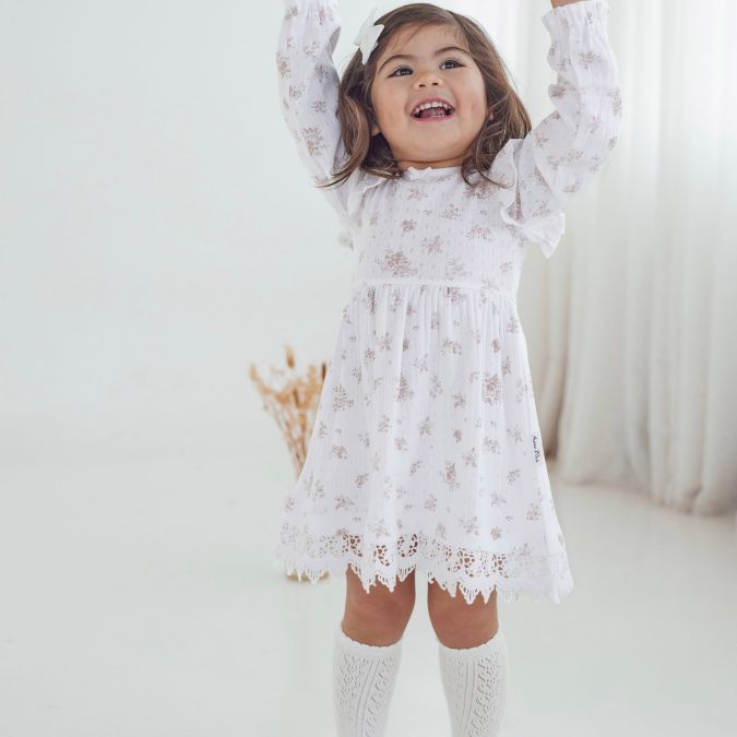 Aster & Oak | Ruffle Dress, Posie Floral - Image 3