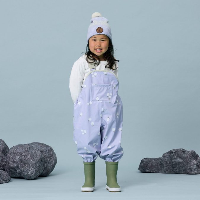 Crywolf | Rain Overalls, Floral Periwinkle - Image 2