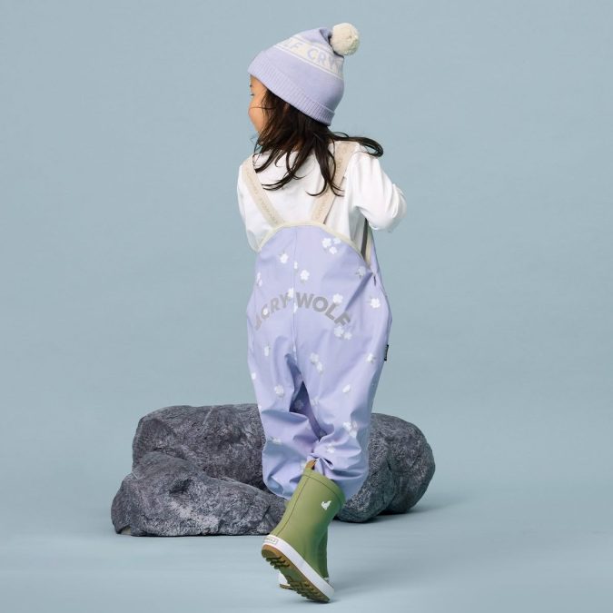 Crywolf | Rain Overalls, Floral Periwinkle - Image 3