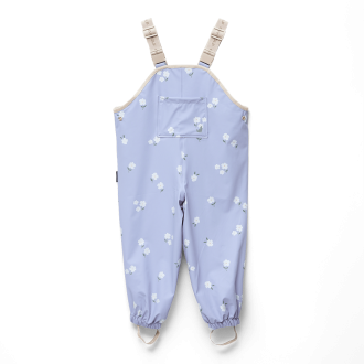 Crywolf | Rain Overalls, Floral Periwinkle