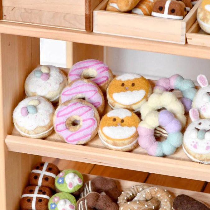 Tara Treasures | Felt Play Food, Doughnut With Pink Drizzle - Image 4