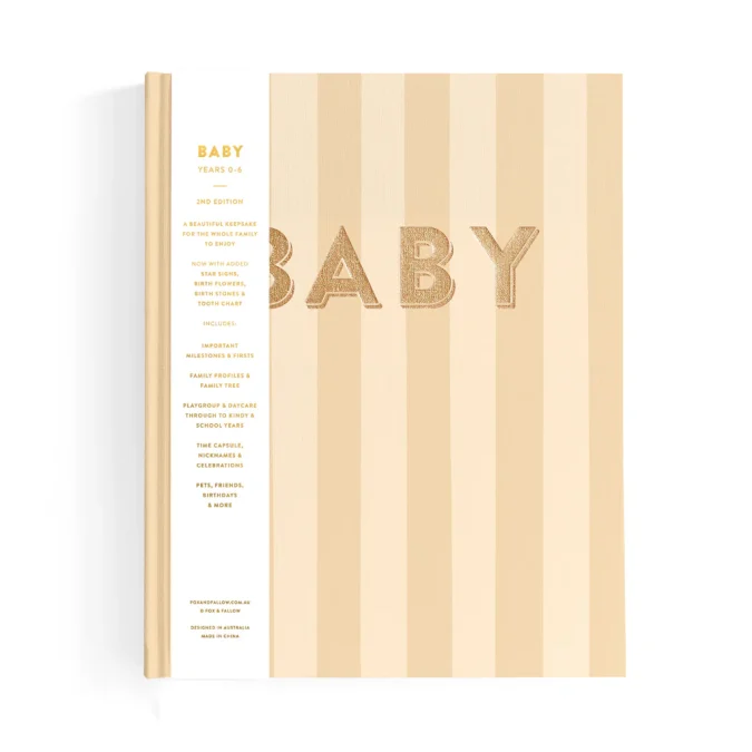 Fox & Fallow | Baby Book, Coffee Stripe - Image 3