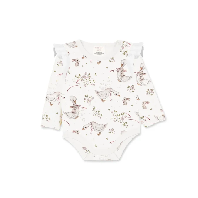 Confetti Kidz | Bodysuit Long Sleeve Frilly, Forever Friends - Image 4