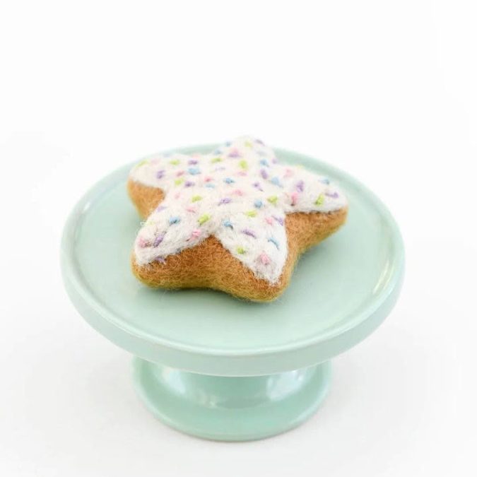 Tara Treasures | Felt Play Food, Star Icing Cookie with Sprinkles - Image 3