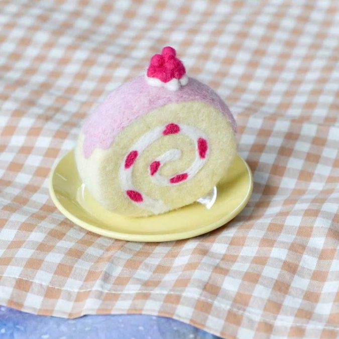 Strawberry swiss roll