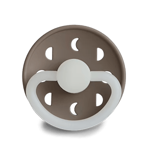 FRIGG | Moon Phase Night Pacifier - Portobello, Size 1