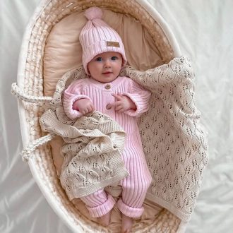 Little B's Nursery | Ribbed Romper, Cotton Candy Pink