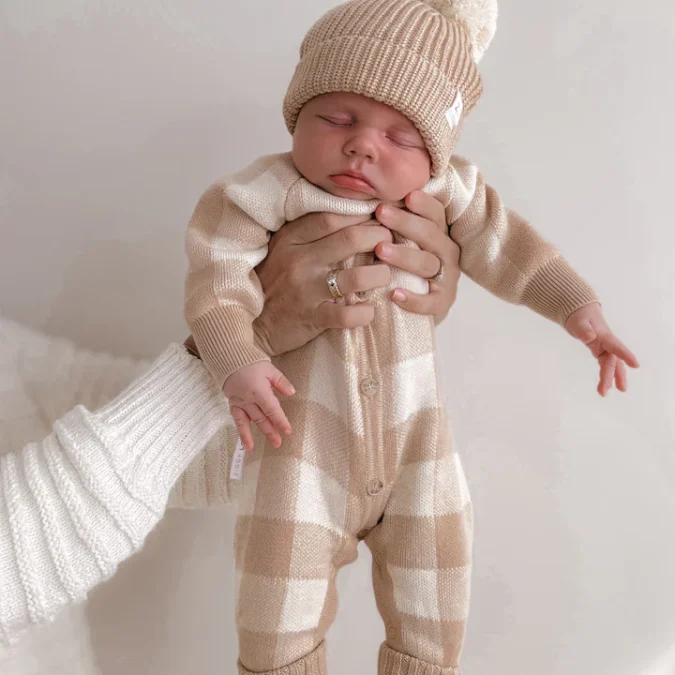 Ziggy Lou | Beanie, Gingham Caramel - Image 3