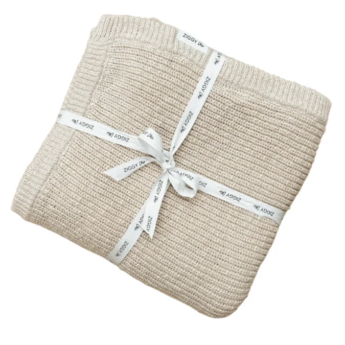 Ziggy Lou | Knitted Blanket, Biscotti Fleck