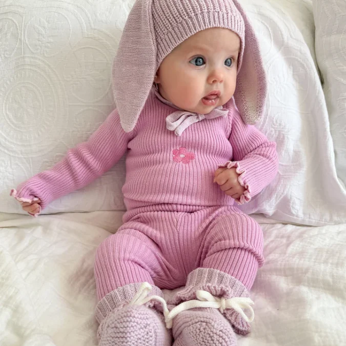 Ziggy Lou | Ribbed Bodysuit, Lila - Image 3
