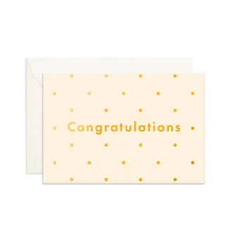 Fox & Fallow | Greeting Card - Mini, Congratulations with Dots