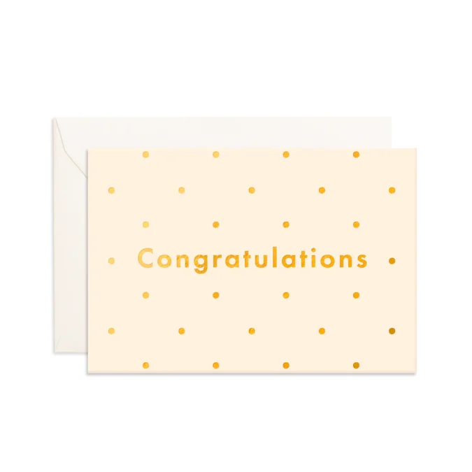 Fox & Fallow | Greeting Card - Mini, Congratulations with Dots