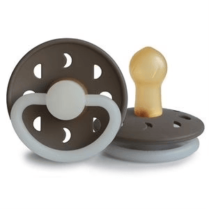 FRIGG | Moon Phase Night Pacifier - Portobello, Size 1