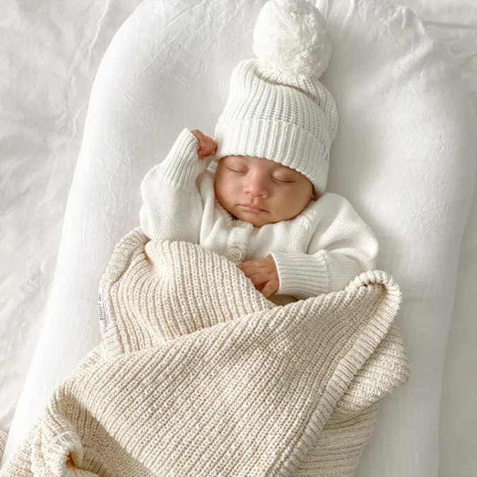 Ziggy Lou | Knitted Blanket, Biscotti Fleck - Image 3