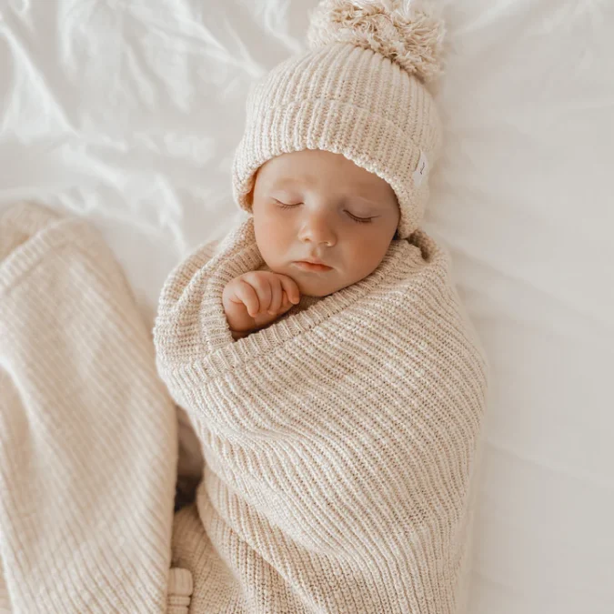 Ziggy Lou | Knitted Blanket, Biscotti Fleck - Image 2