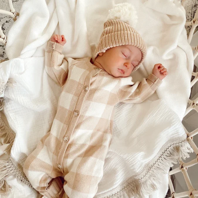 Ziggy Lou | Classic Knit Romper, Gingham - Image 8