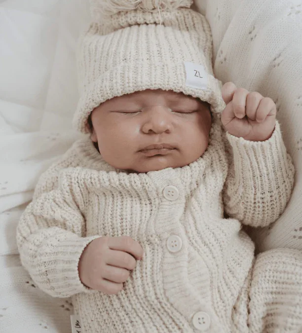 Ziggy Lou | Classic Knit Romper, Honey - Image 3