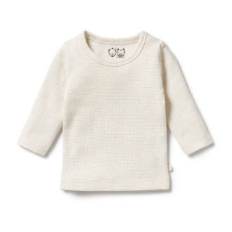 Wilson & Frenchy | Rib Long Sleeved Top, Oatmeal