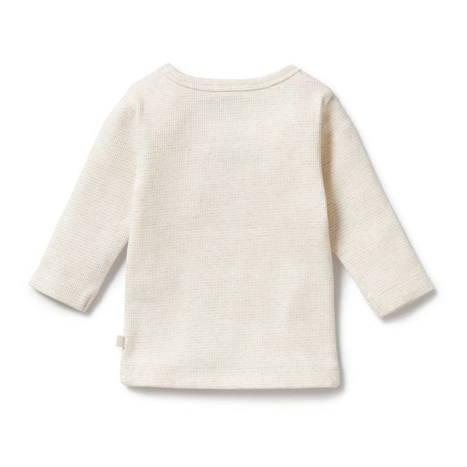 Wilson & Frenchy | Rib Long Sleeved Top, Oatmeal - Image 3