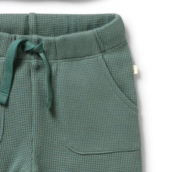 Wilson & Frenchy | Waffle Pants and Top Set, Pine Green - Image 4