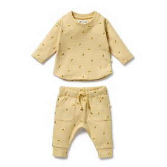 Wilson & Frenchy | Waffle Pants and Top Set, Little Lemon