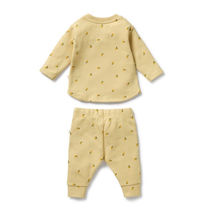 Wilson & Frenchy | Waffle Pants and Top Set, Little Lemon - Image 4