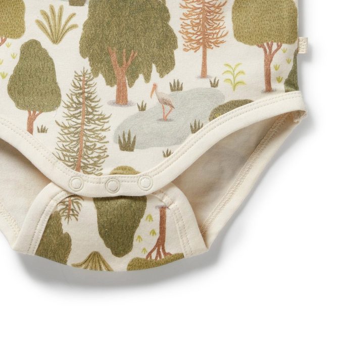 Wilson & Frenchy | Long Sleeve Bodysuit, Little Trees - Image 3