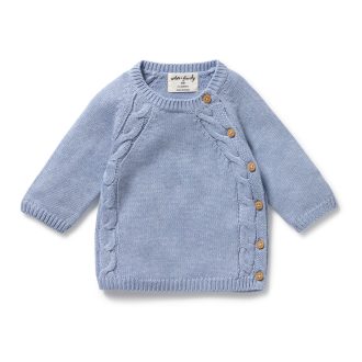 Wilson & Frenchy | Knitted Kimono Cardigan, Blue Speckle