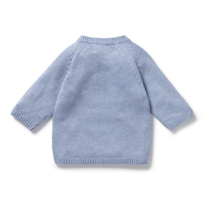 Wilson & Frenchy | Knitted Kimono Cardigan, Blue Speckle - Image 3