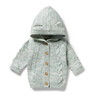 Wilson & Frenchy | Knitted Cable Jumper, Moss Speckle