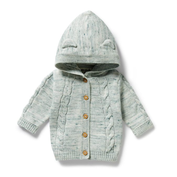 Wilson & Frenchy | Knitted Cable Jumper, Moss Speckle
