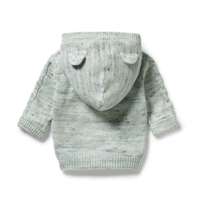 Wilson & Frenchy | Knitted Cable Jumper, Moss Speckle - Image 3