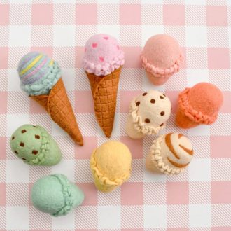 Felt ice cream set