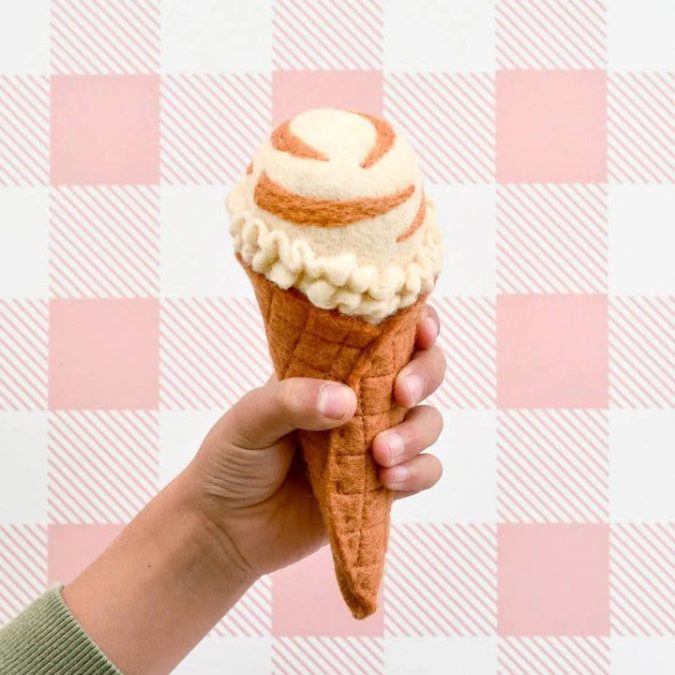Tara Treasures | Felt Play Food, Ice Cream Set - Image 7
