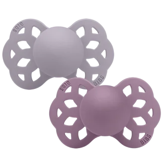 BIBS | Infinity Pacifier (Duo Pack) - Fossil Grey/Mauve, Size 1